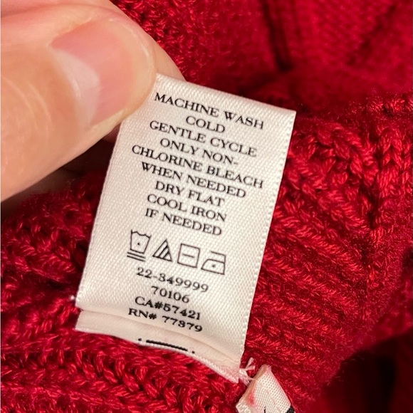 Ann Taylor Vibrant Red Cable Knit Sweater - Picture 5 of 5